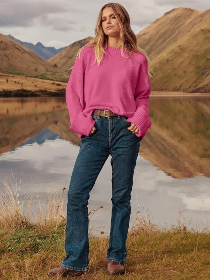 Women's Oversized Sweaters 2025 Long Sleeve Fuzzy Knit Casual Chunky Pullover Sweater Fall Outfits Clothes
