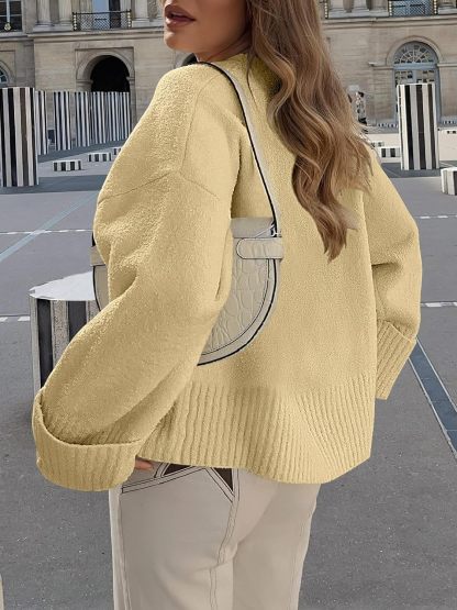 Women's Oversized Sweaters 2025 Long Sleeve Fuzzy Knit Casual Chunky Pullover Sweater Fall Outfits Clothes