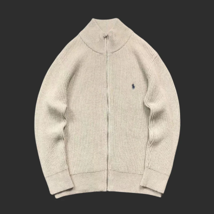 RL Pullover – Ribbed Full-Zip Knit