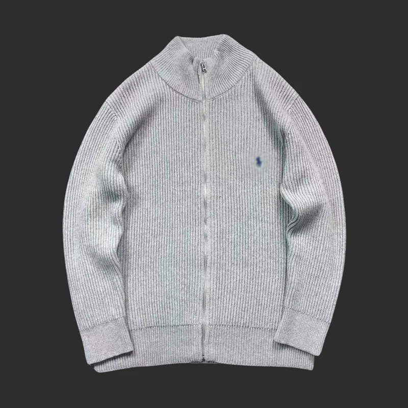 RL Pullover – Ribbed Full-Zip Knit