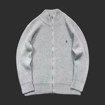 RL Pullover – Ribbed Full-Zip Knit