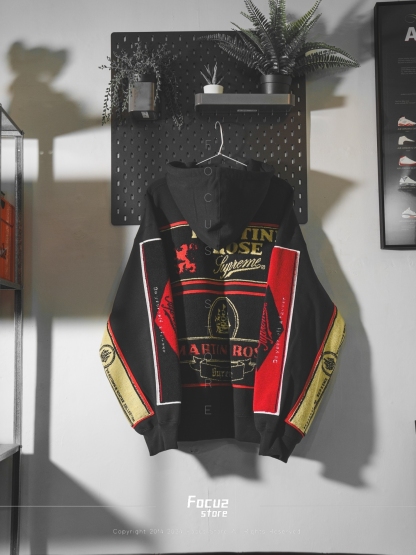  Martine Rose Towel Zip Up Hooded Sweatshirt 黑/白 兩色 拉鍊外套