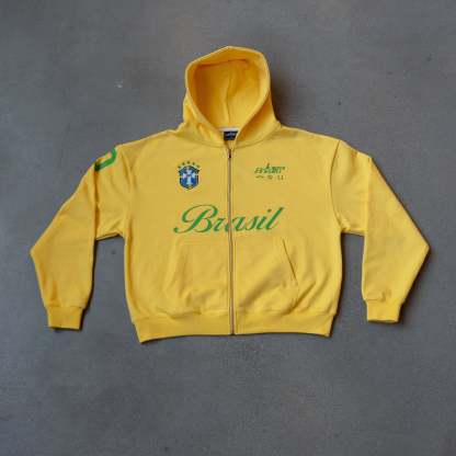 Brazil Football Club Zip Hoodie