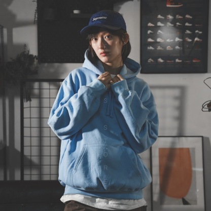  FW24 Week3 Satin Appliqué Hooded Sweatshirt 背字Logo 帽T