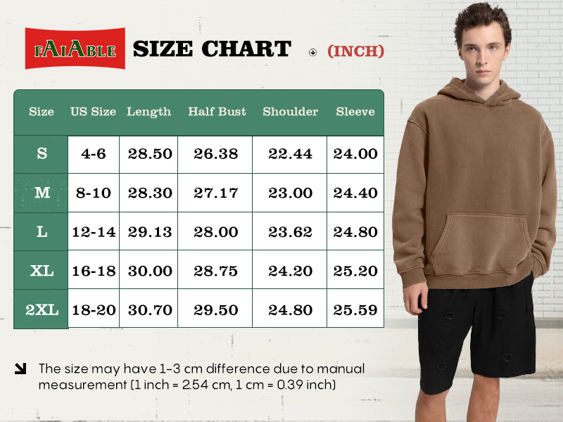 Unisex Oversized Acid Wash Hoodie Pullover