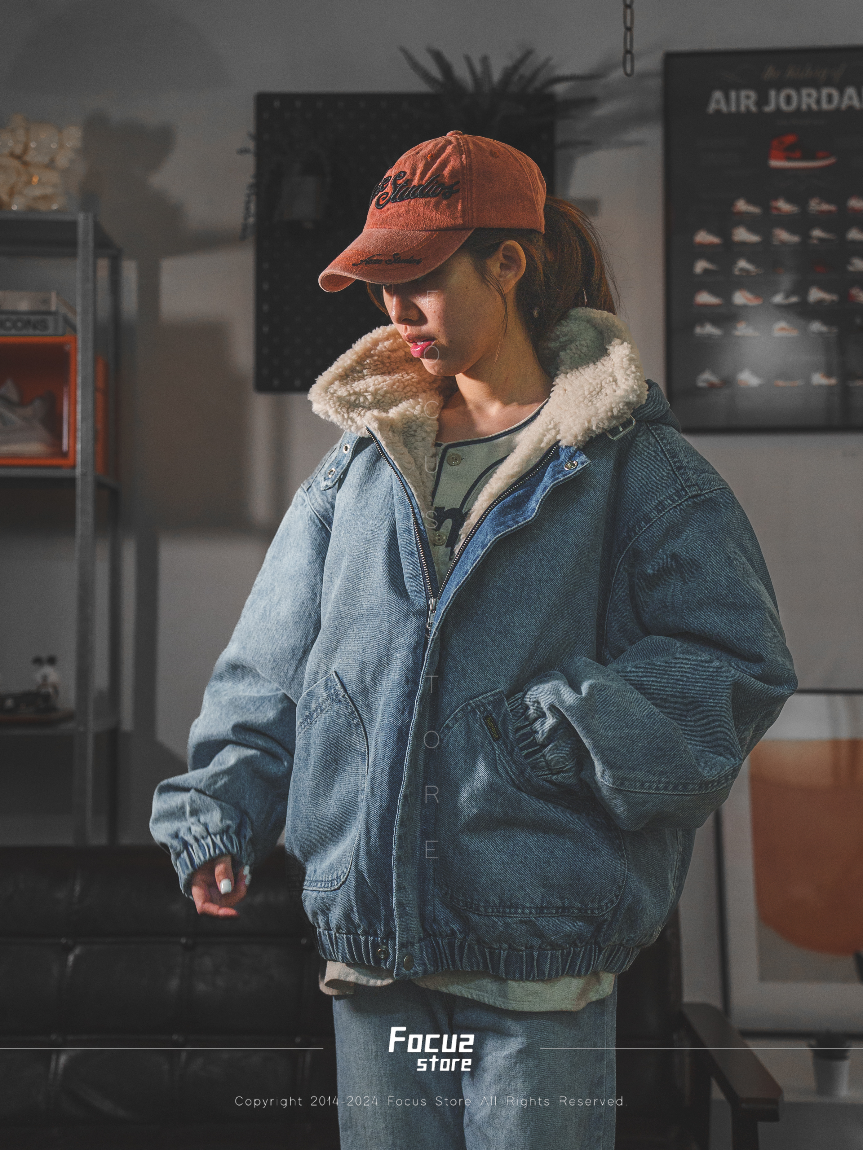  FW24 Week6 Faux Shearling Lined Bomber Jacket 