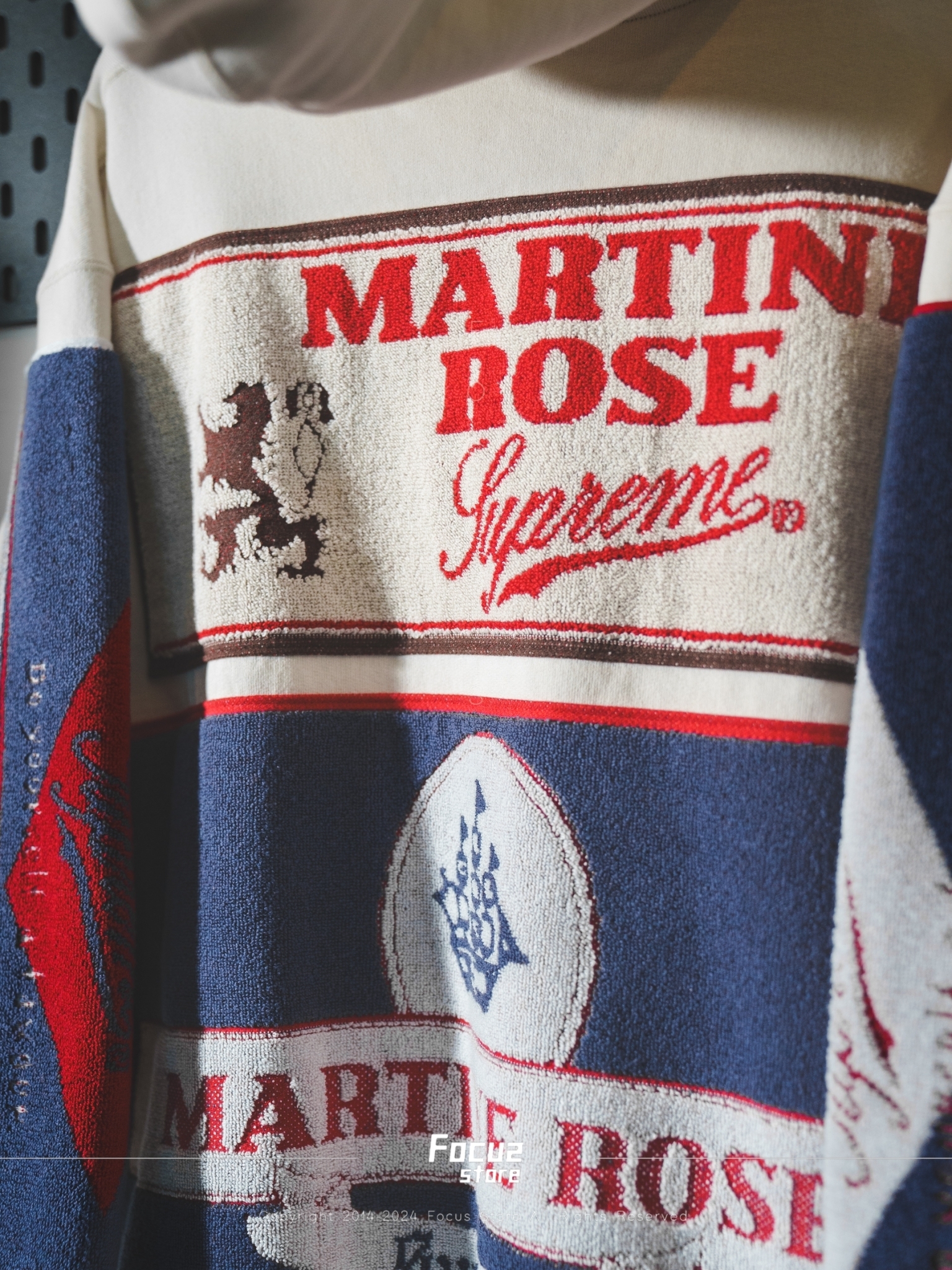 Martine Rose Towel Zip Up Hooded Sweatshirt 黑/白 兩色 拉鍊外套