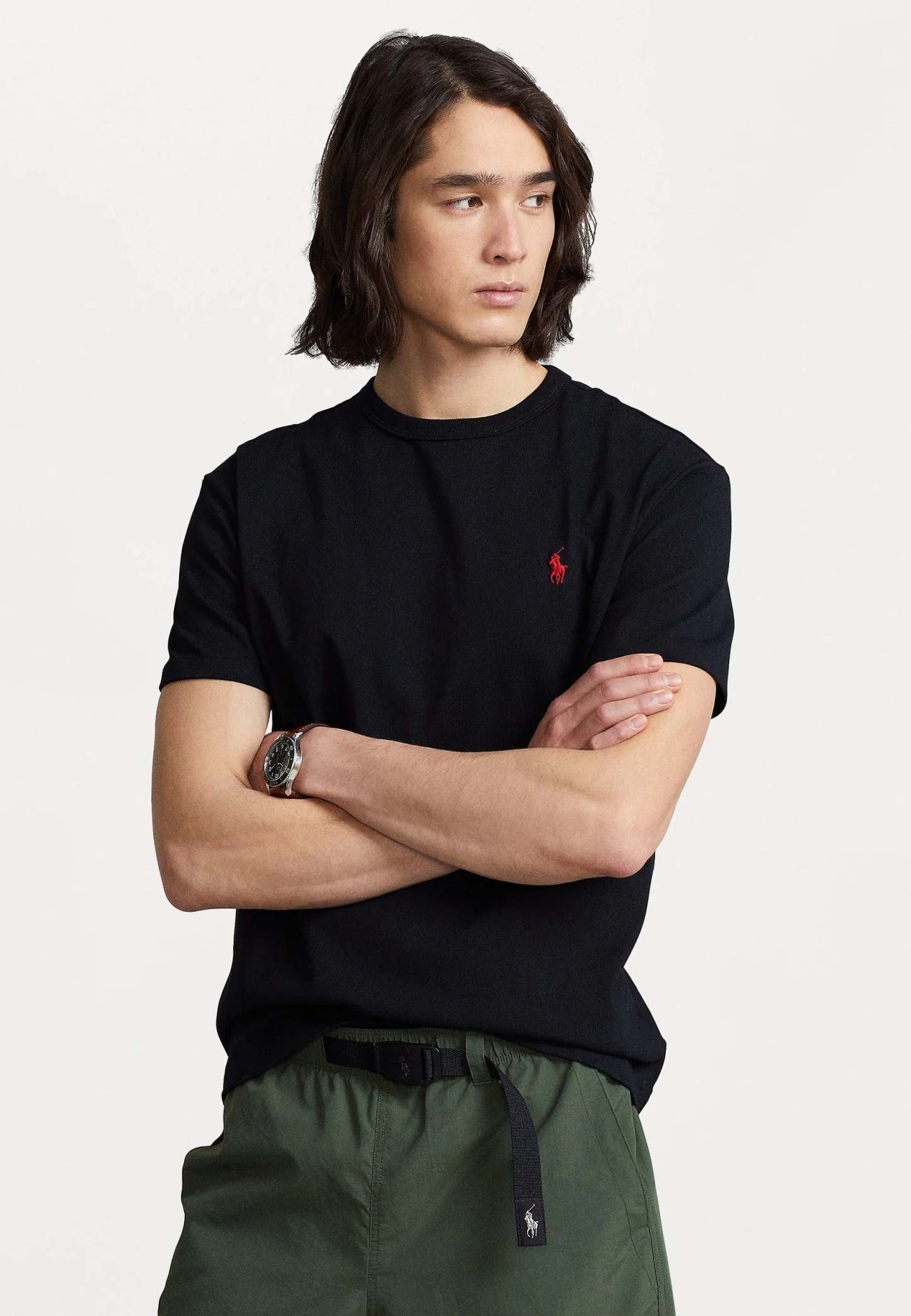 Men's T-shirt Red Logo - Black