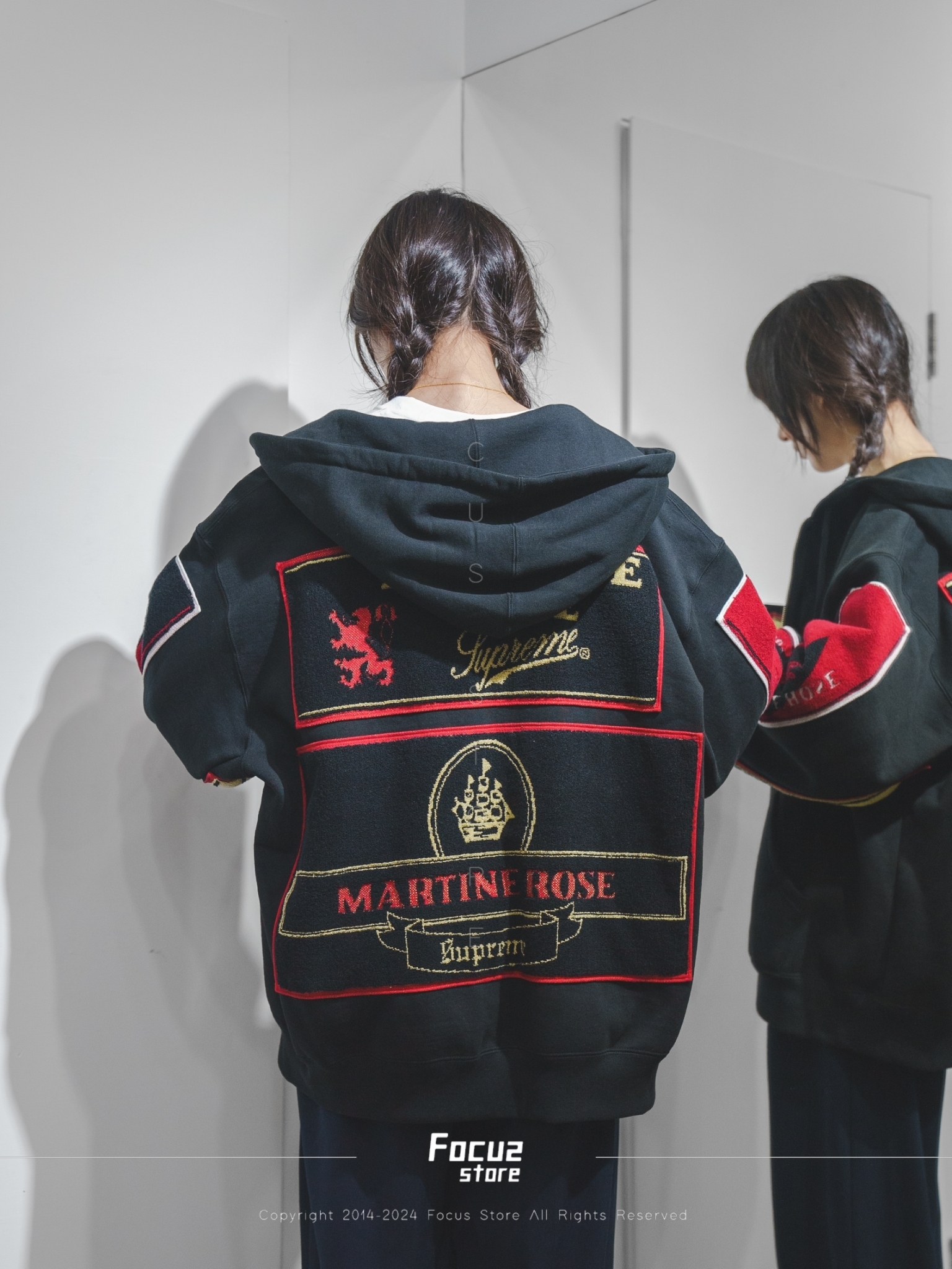  Martine Rose Towel Zip Up Hooded Sweatshirt 黑/白 兩色 拉鍊外套
