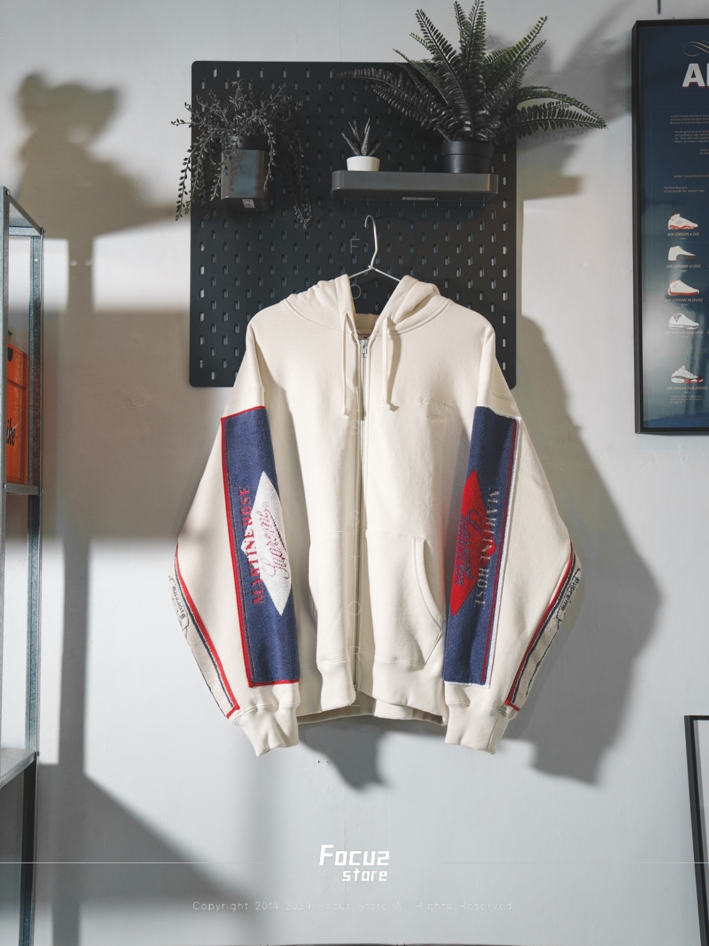  Martine Rose Towel Zip Up Hooded Sweatshirt 黑/白 兩色 拉鍊外套