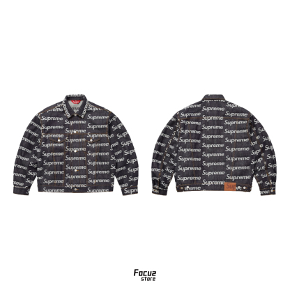  FW25 Week10 Jacquard Logos Denim Trucker Jacket 