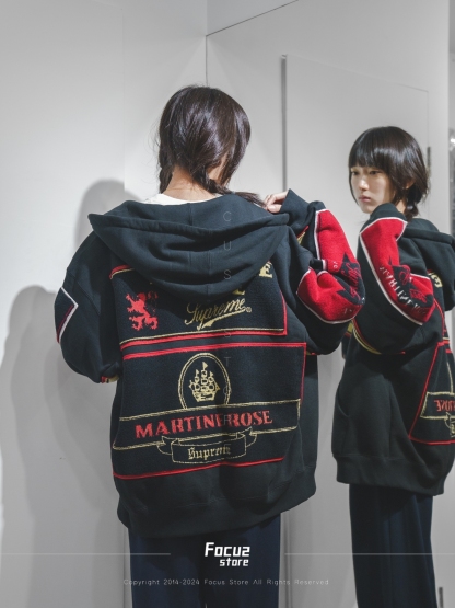  Martine Rose Towel Zip Up Hooded Sweatshirt 黑/白 兩色 拉鍊外套