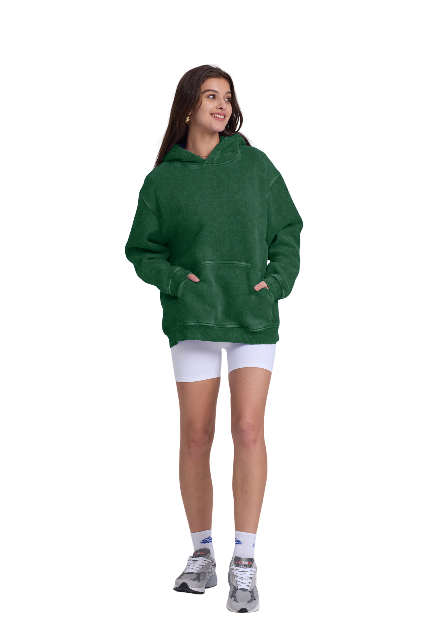 Unisex Oversized Acid Wash Hoodie Pullover