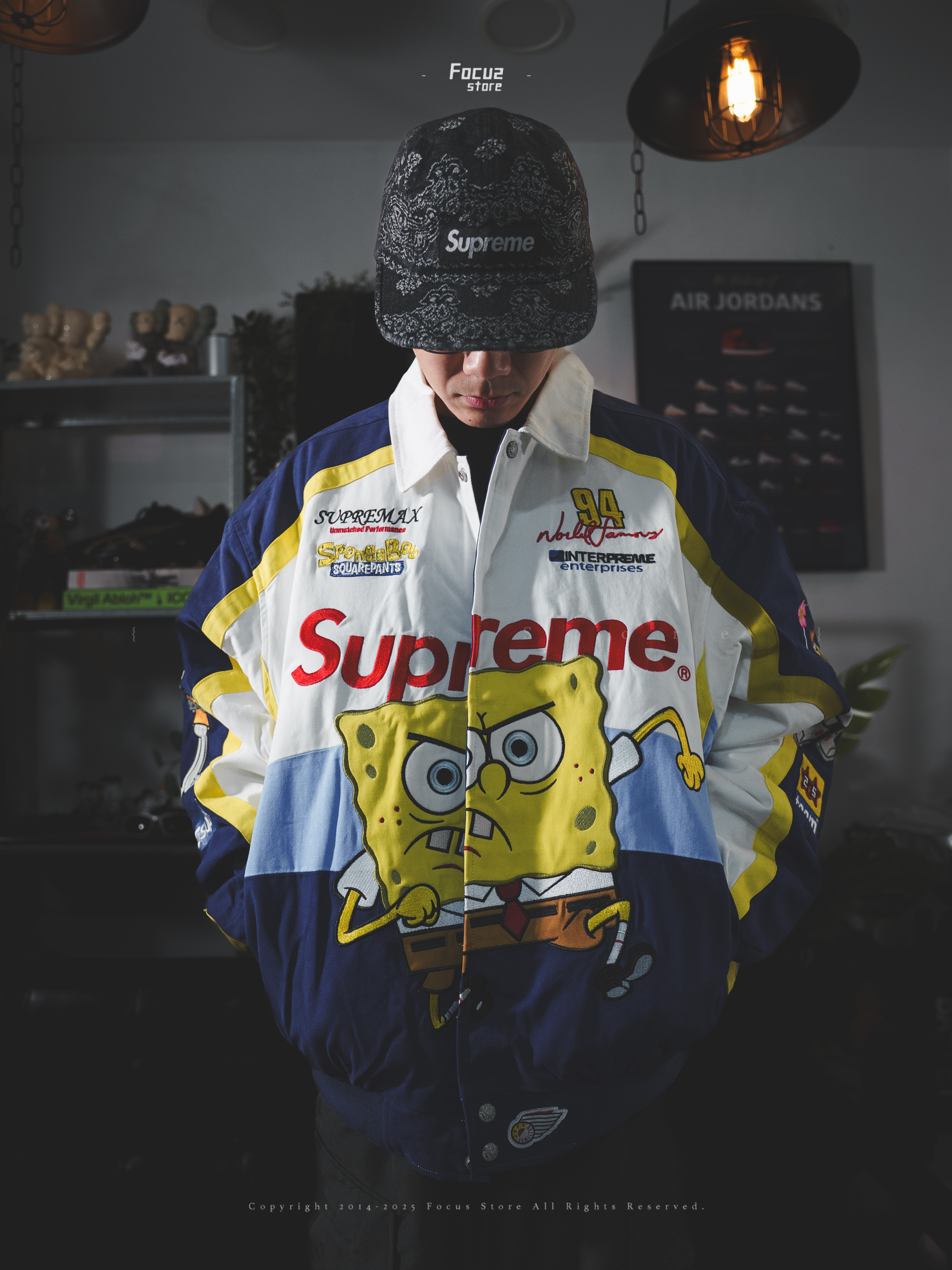  Spongebob Squarepants x SS25 Week11 Jeff Hamilton Racing Jacket 
