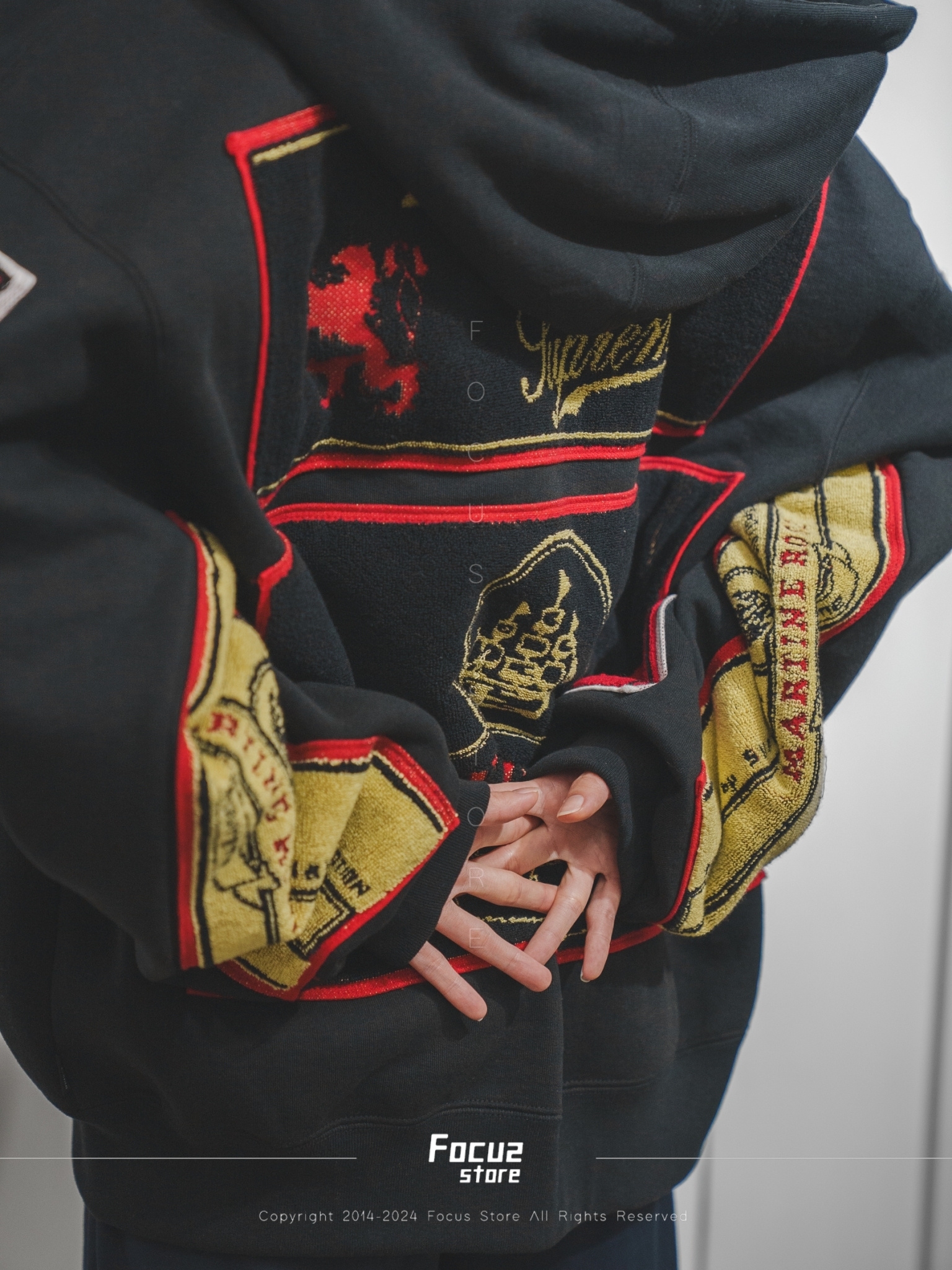  Martine Rose Towel Zip Up Hooded Sweatshirt 黑/白 兩色 拉鍊外套