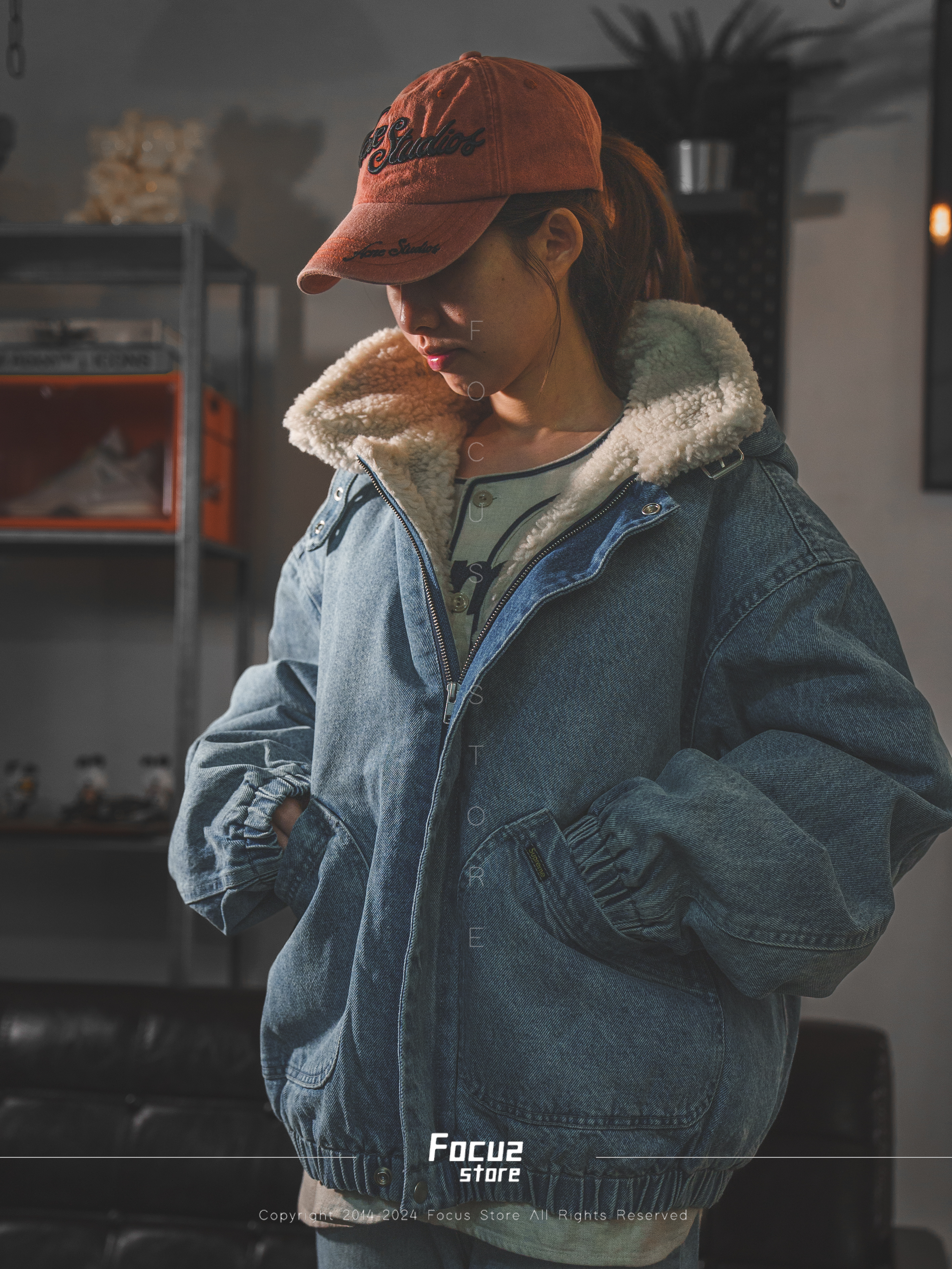  FW24 Week6 Faux Shearling Lined Bomber Jacket 