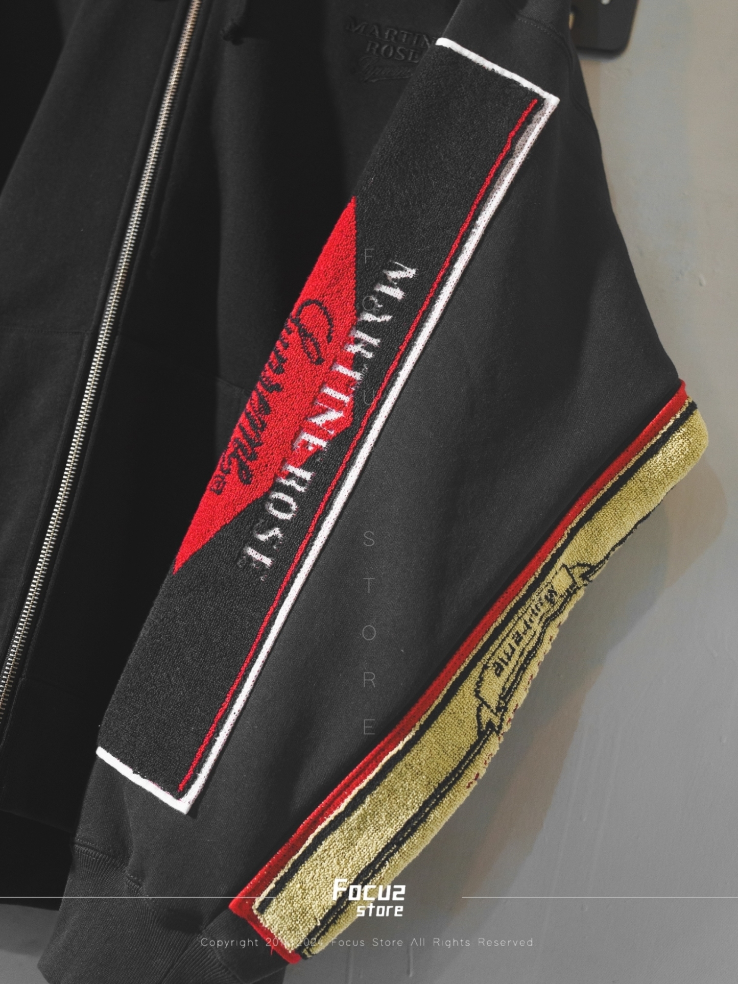  Martine Rose Towel Zip Up Hooded Sweatshirt 黑/白 兩色 拉鍊外套