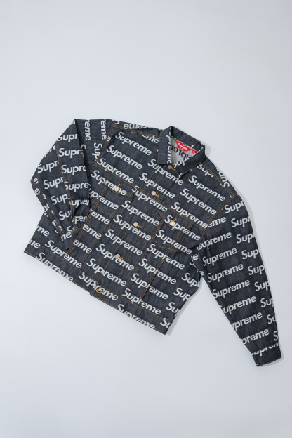  FW25 Week10 Jacquard Logos Denim Trucker Jacket 