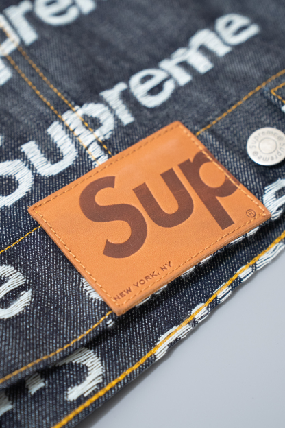  FW25 Week10 Jacquard Logos Denim Trucker Jacket 