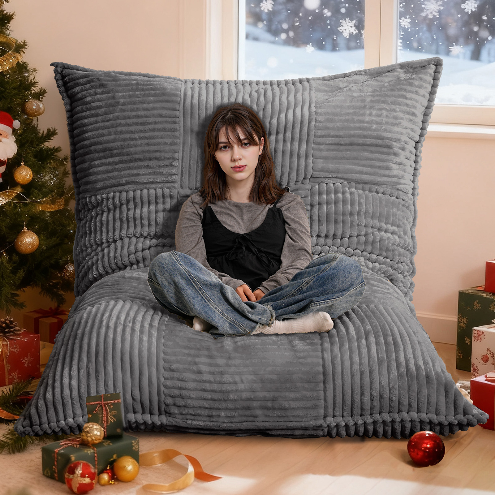 Giant Bean Bag Chair & Sofa Bed-Homrelexa