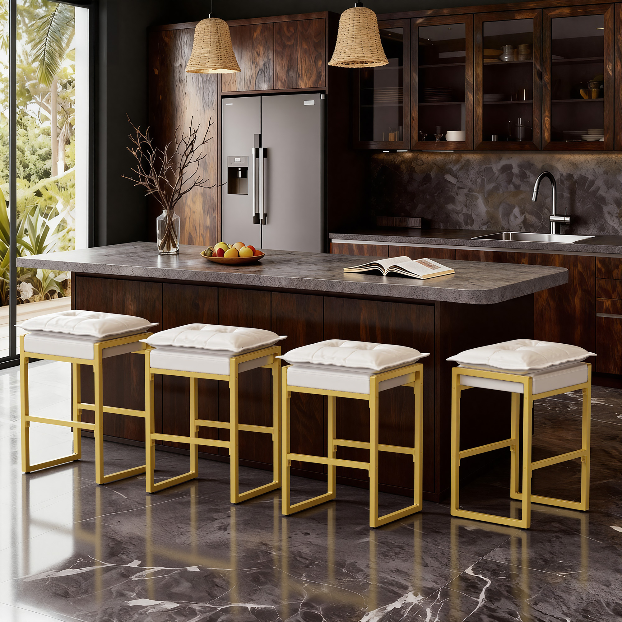 Height Bar Stools & Double-Layer Cloud Soft Cushion