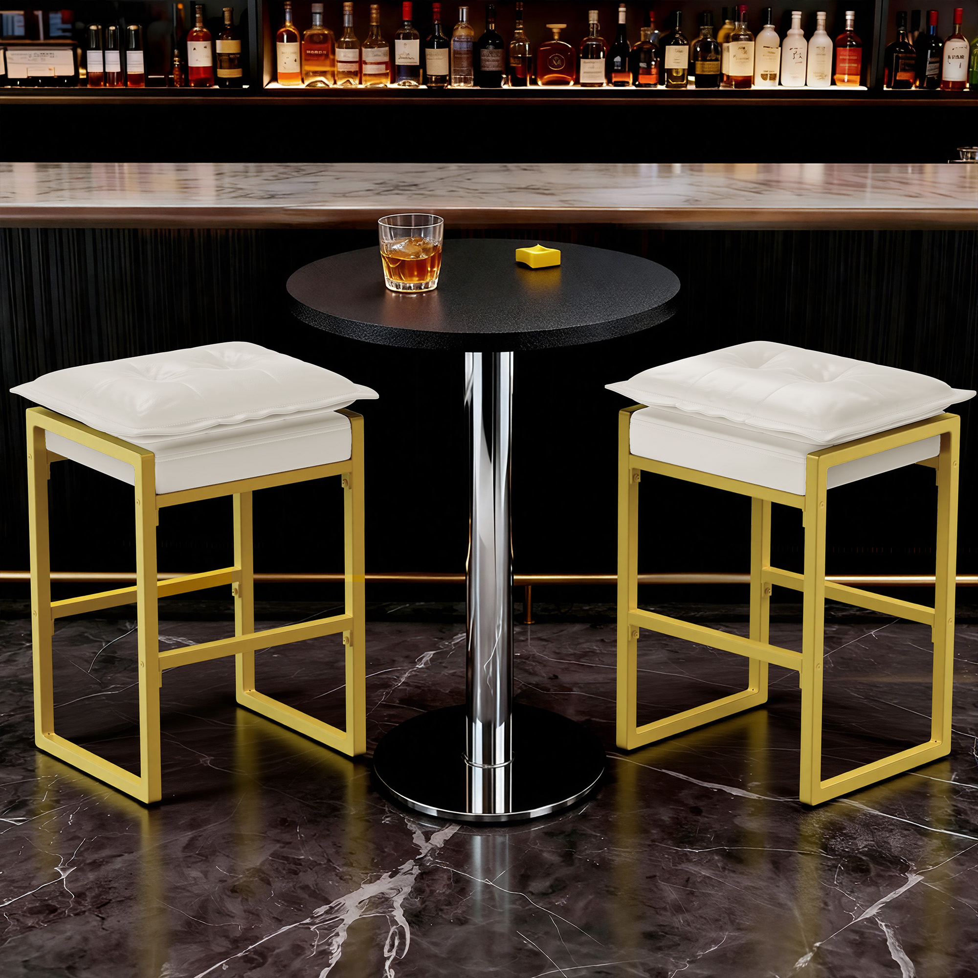 Height Bar Stools & Double-Layer Cloud Soft Cushion
