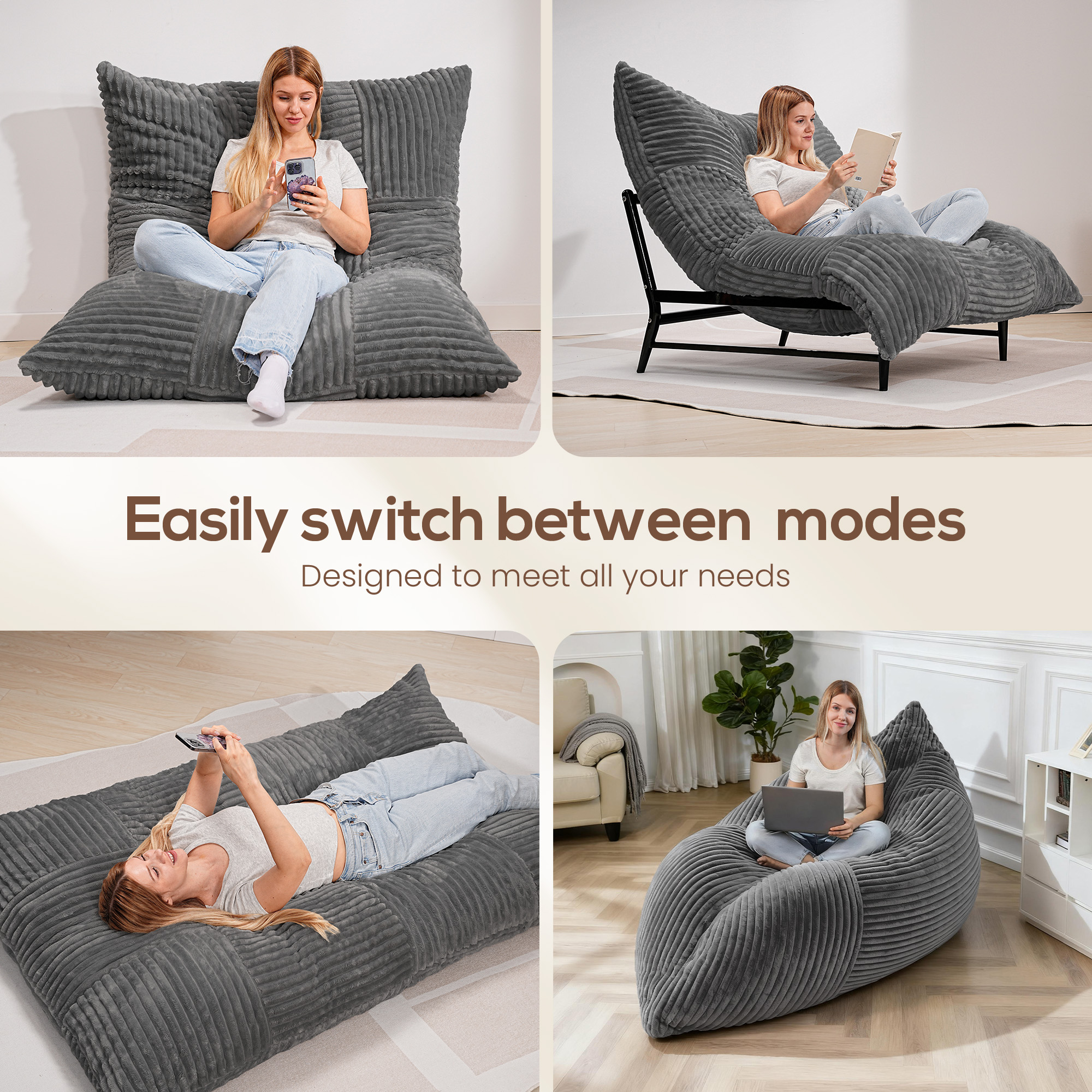 Giant Bean Bag Chair & Sofa Bed