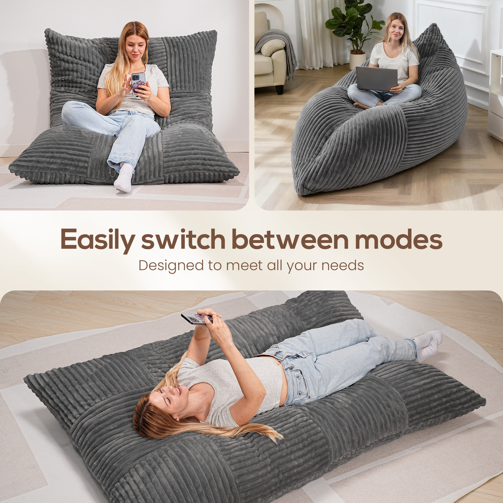 Giant Bean Bag Chair & Sofa Bed