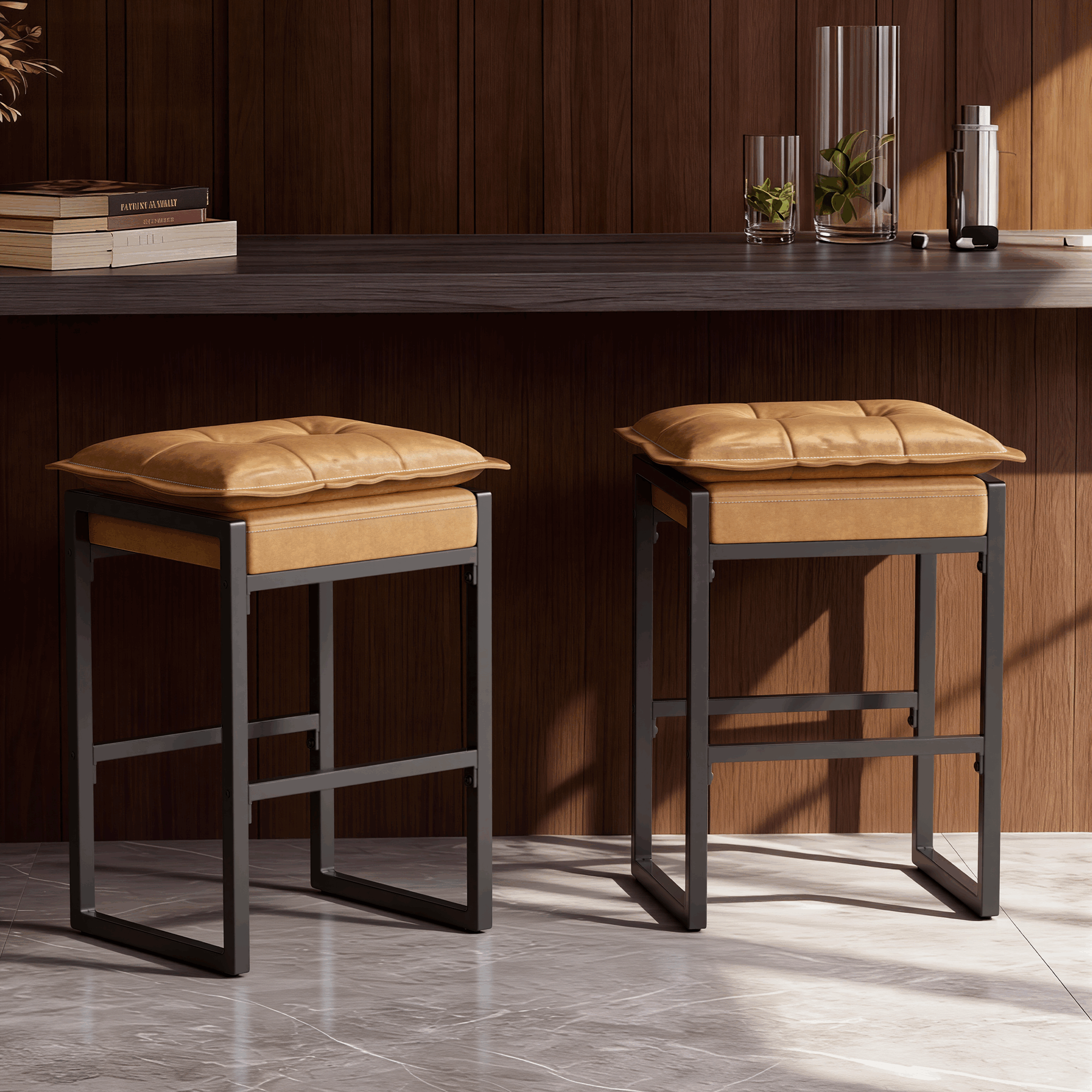 Height Bar Stools & Double-Layer Cloud Soft Cushion