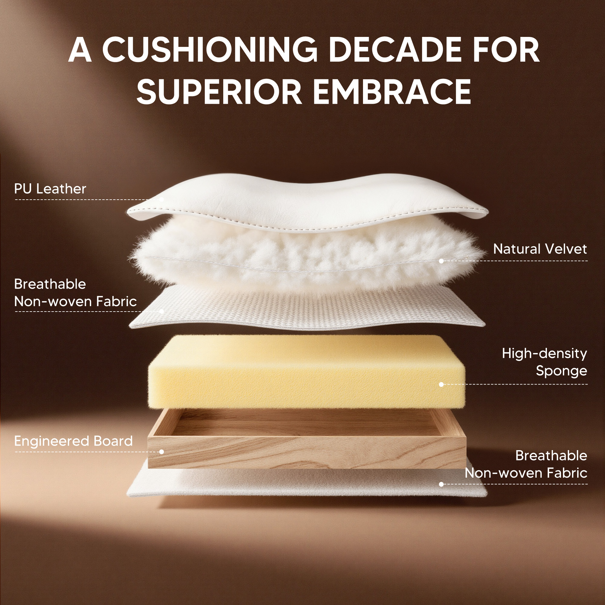 Height Bar Stools & Double-Layer Cloud Soft Cushion