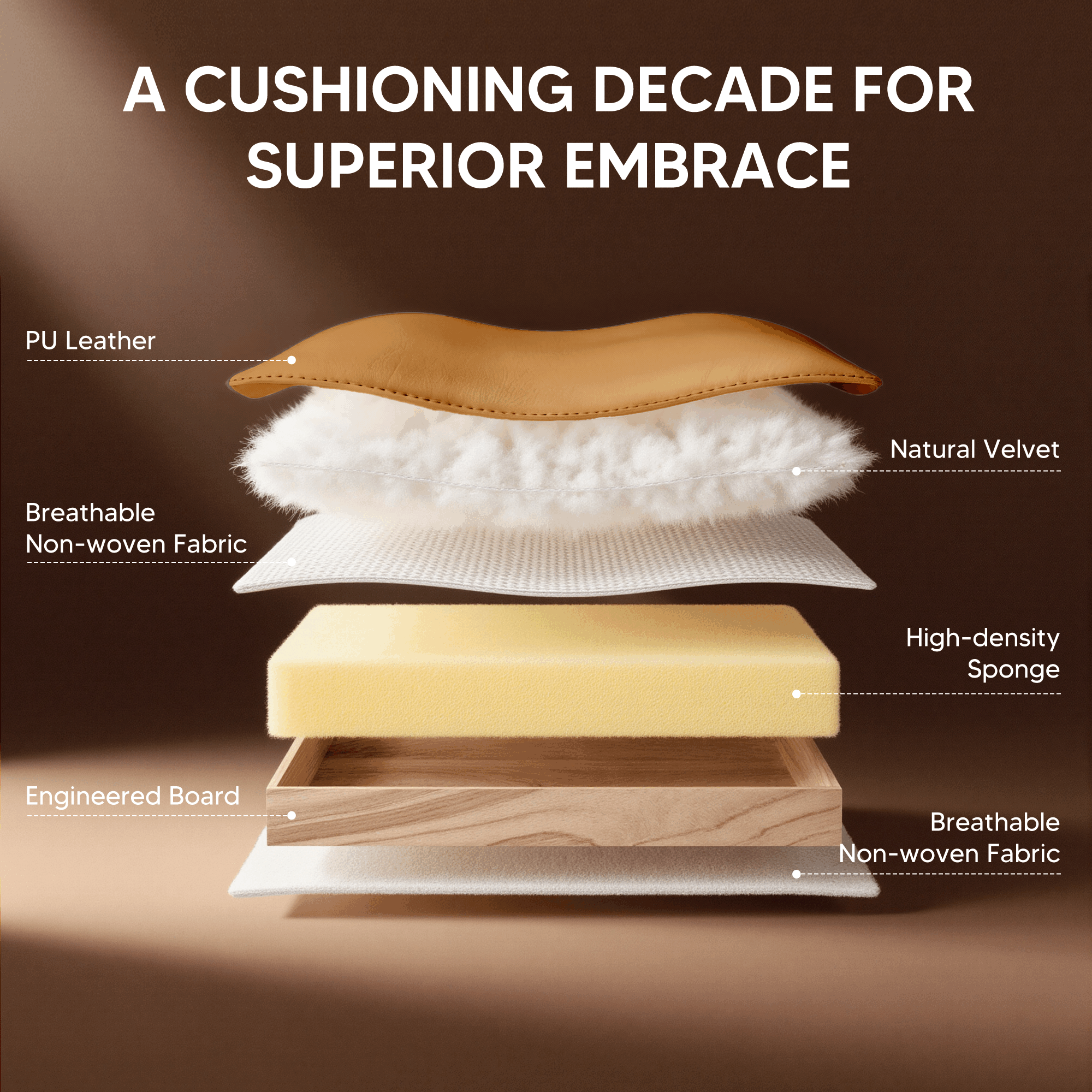 Height Bar Stools & Double-Layer Cloud Soft Cushion