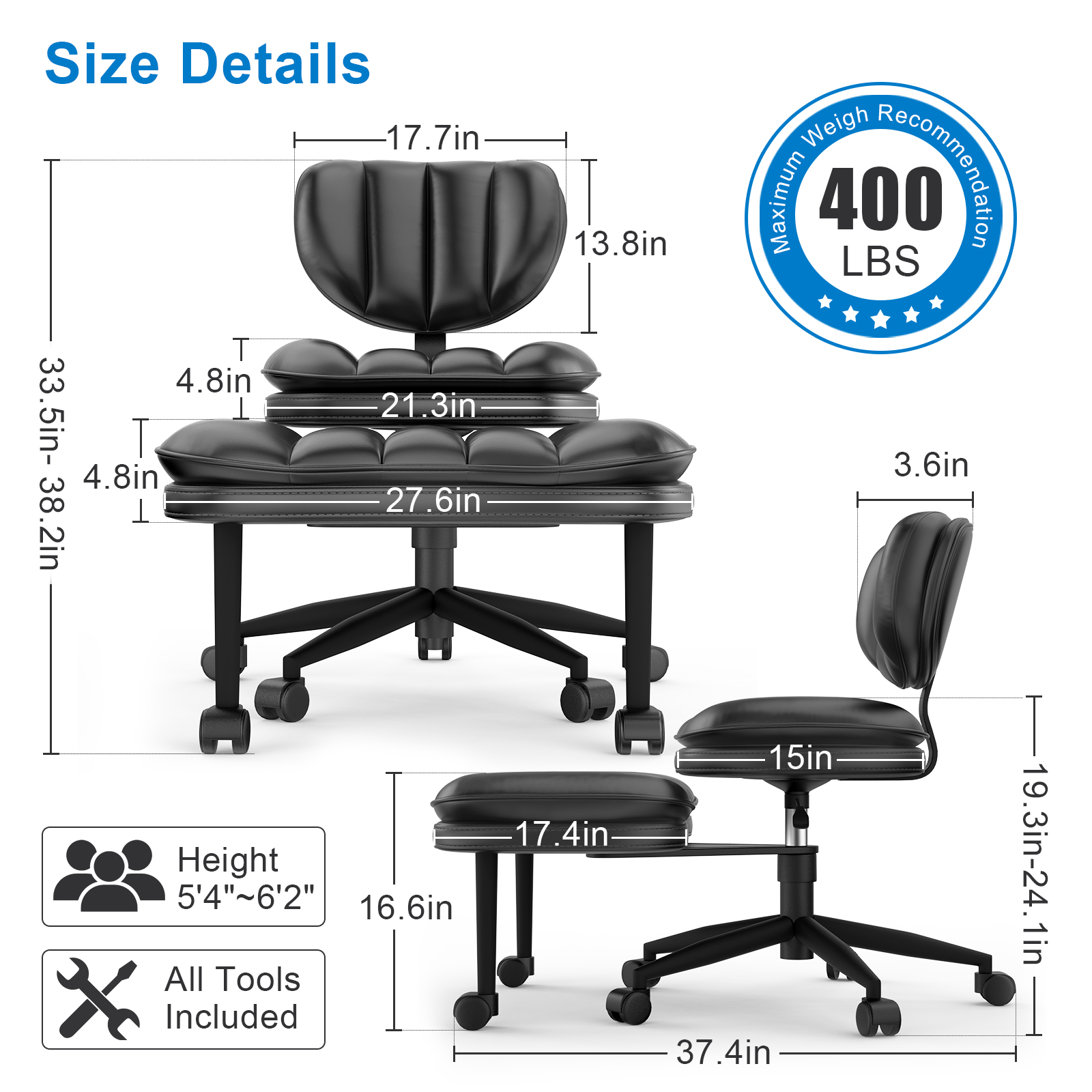 Cross Legged Office Chair