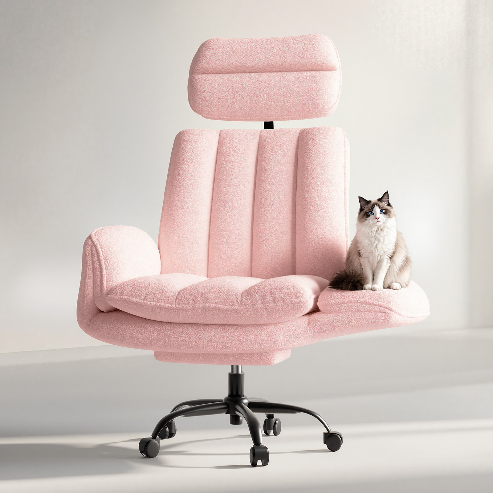 HOMRELEXA Cloud Criss‑Cross Velvet Chair