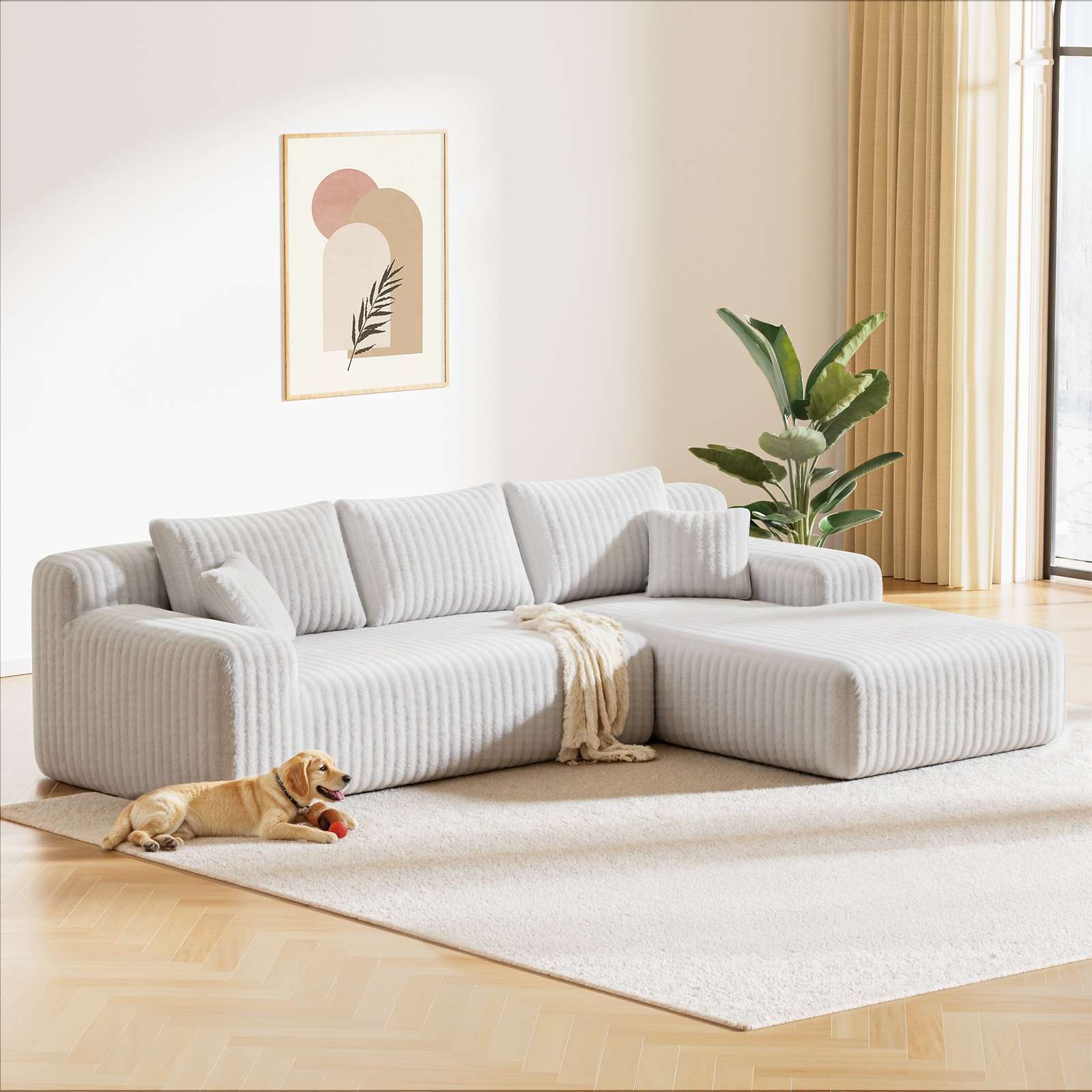 L-shaped cloud sofa