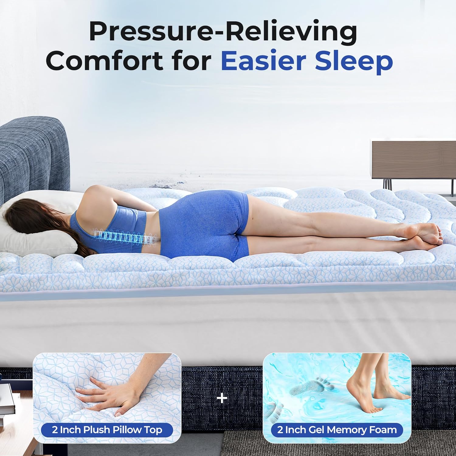 Dual Layer 4 Inch Cooling Memory Foam Mattress