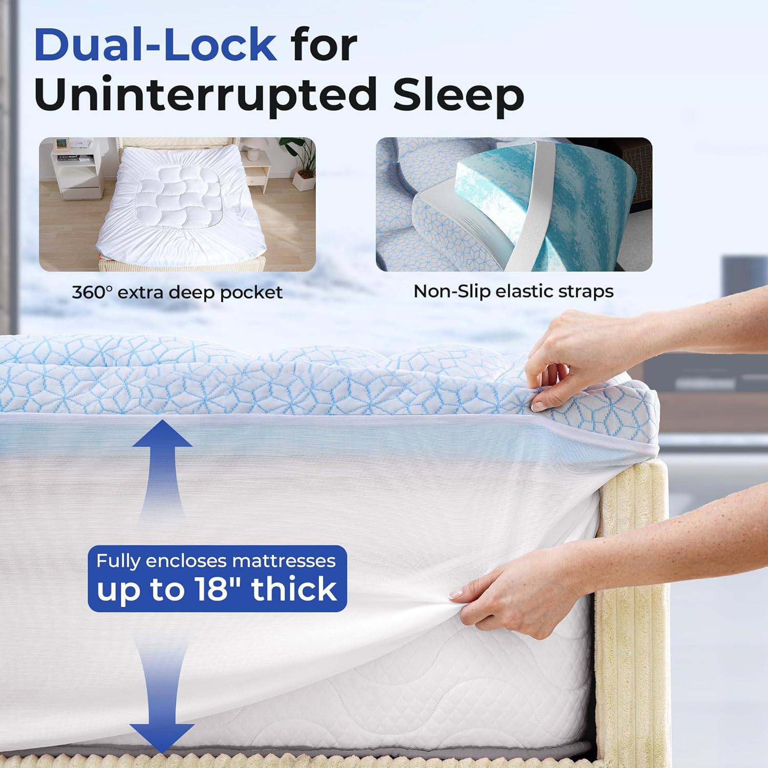 Dual Layer 4 Inch Cooling Memory Foam Mattress