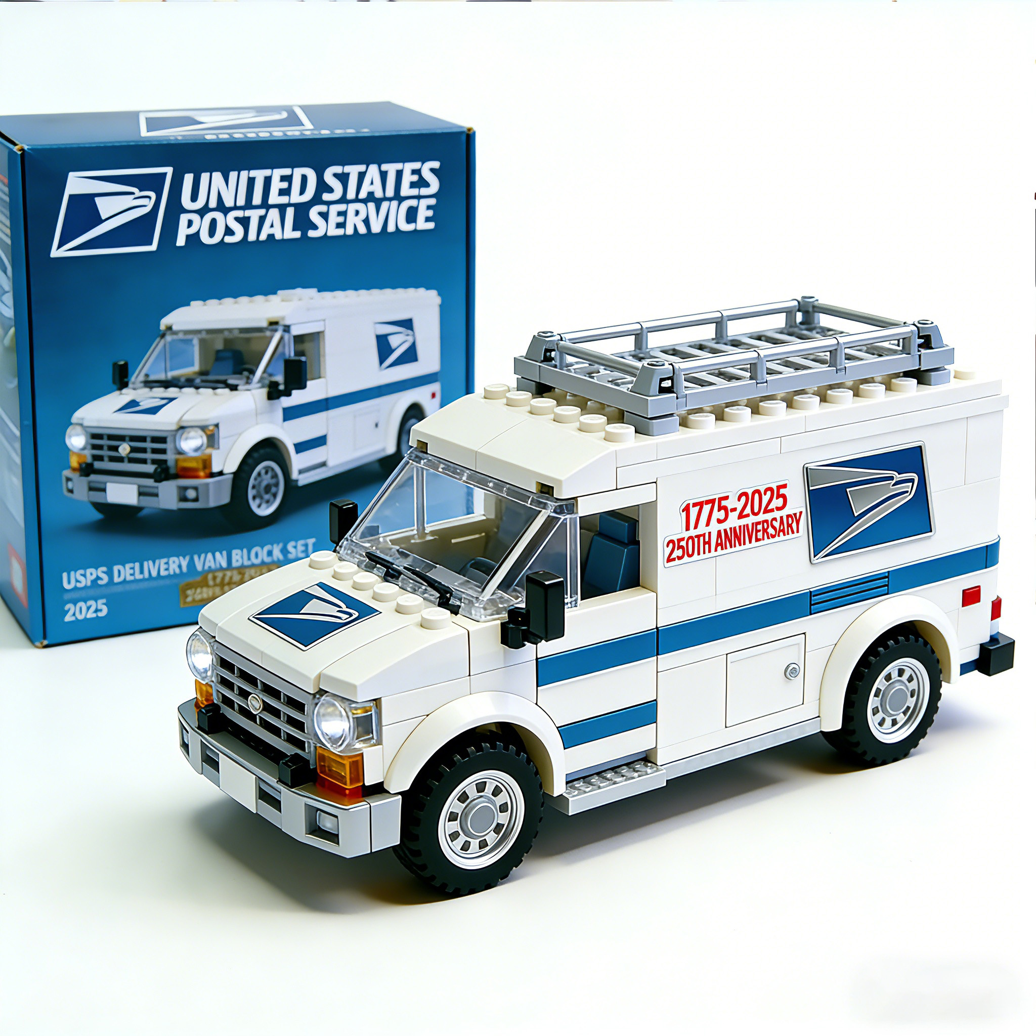 USPS Delivery Van Building Block Set – 250th Anniversary Edition
