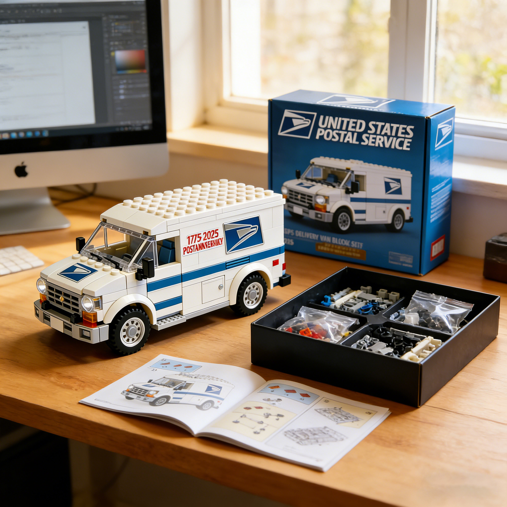 USPS Delivery Van Building Block Set – 250th Anniversary Edition