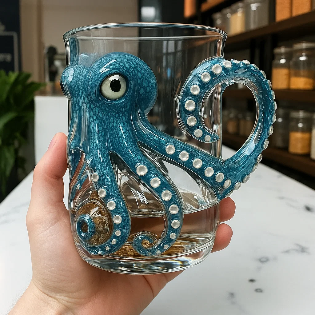 Octopus Glass Mug