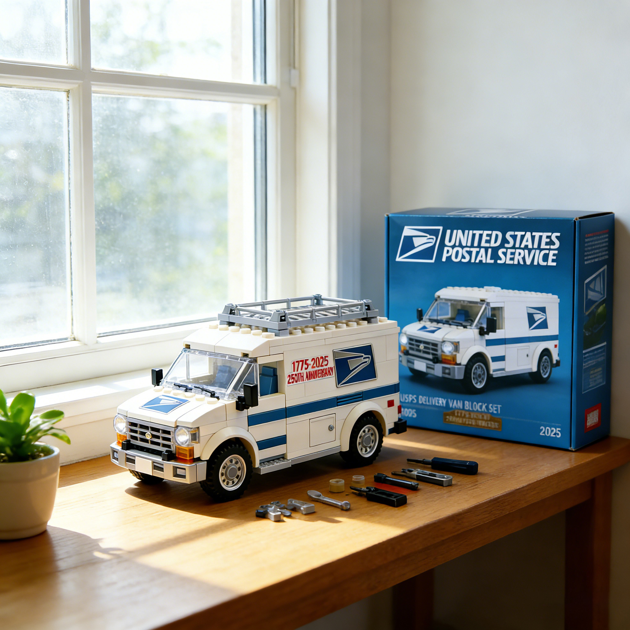 USPS Delivery Van Building Block Set – 250th Anniversary Edition