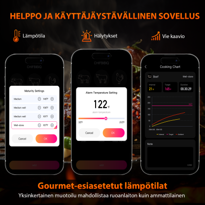 Grillpar BQ-60 – Langaton Bluetooth-lämpömittari pihville, savustukseen ja grillaamiseen