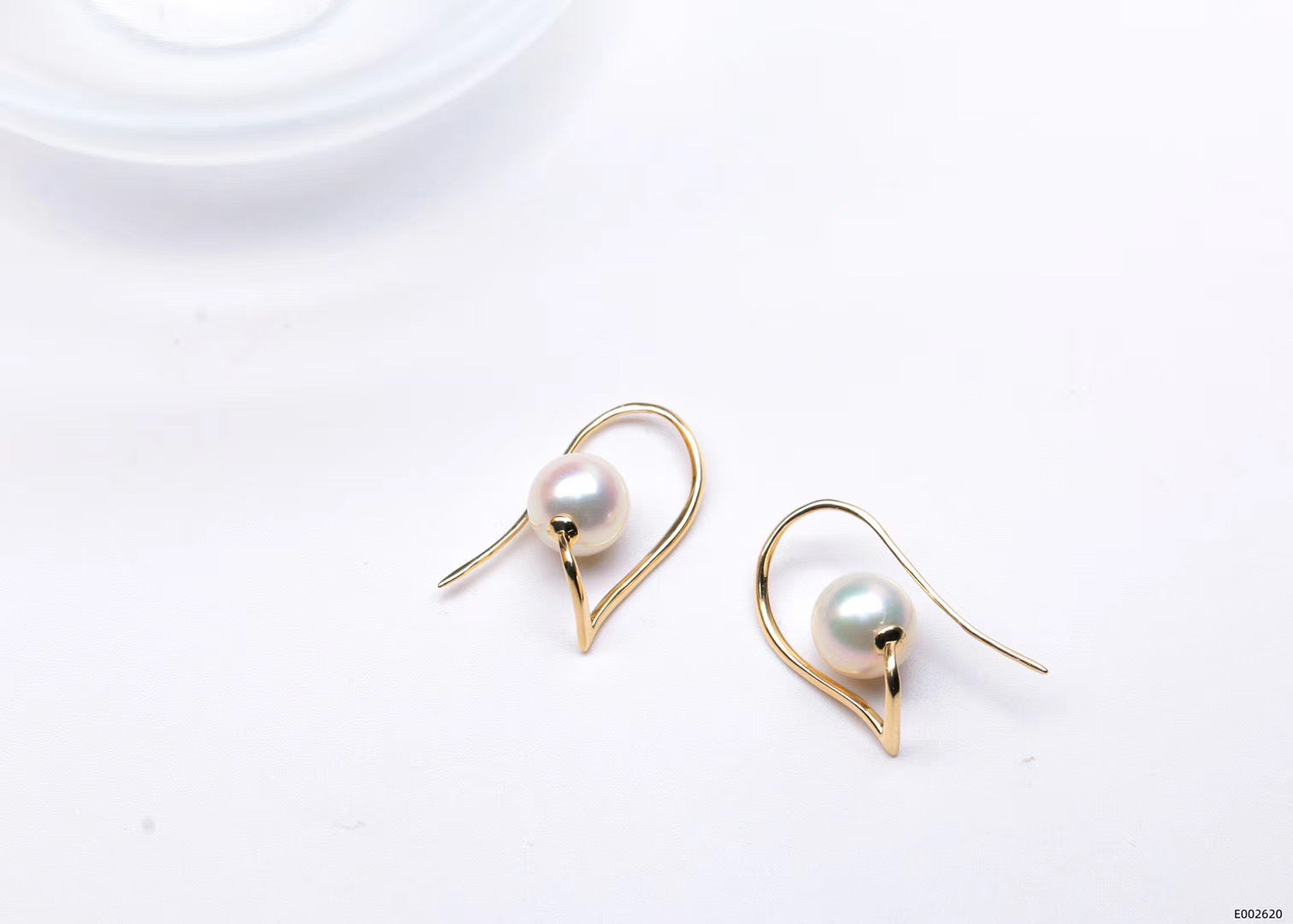 G14K Golden Hearts Edison Pearl Earrings