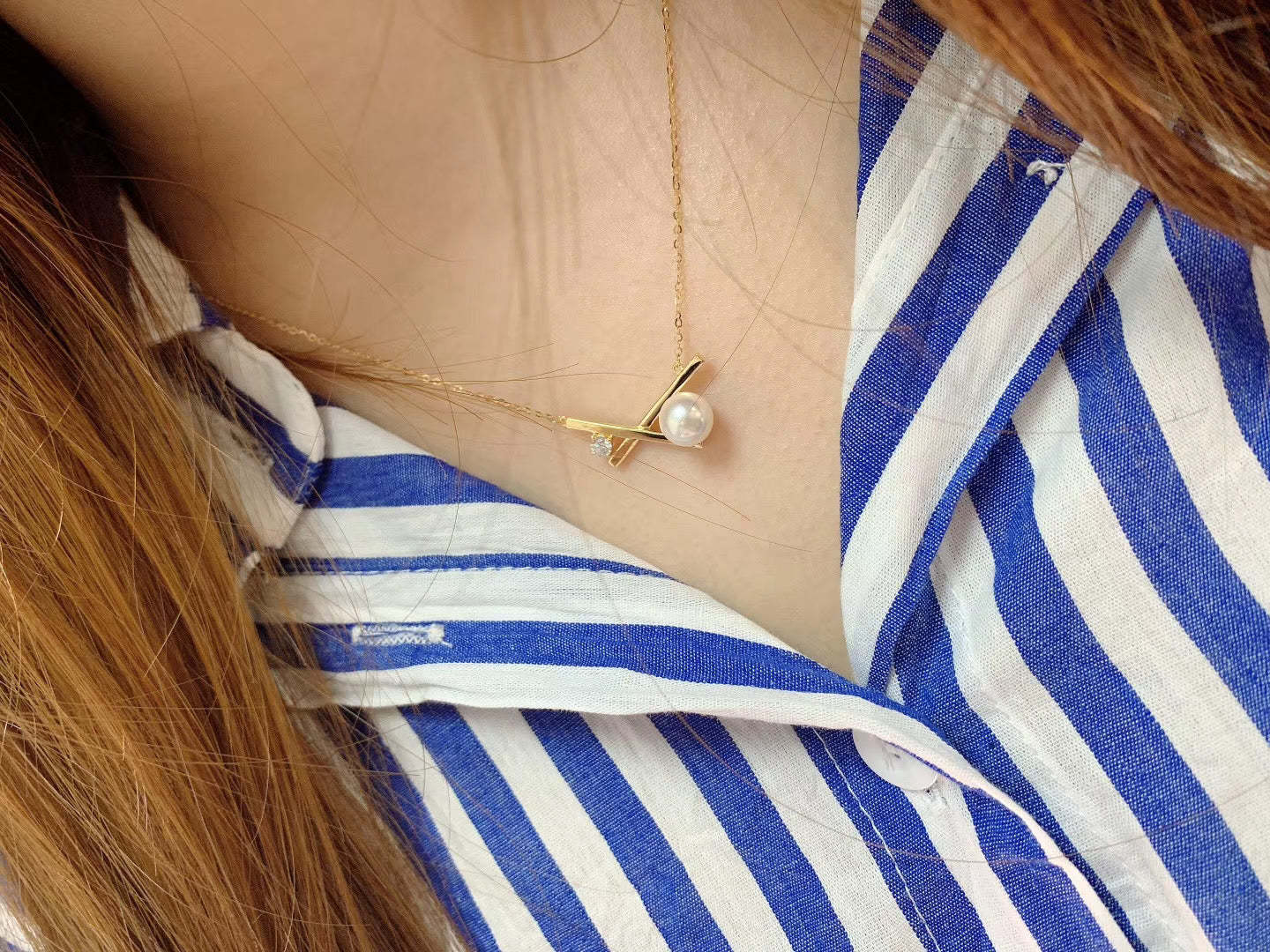 G14K XOXO Pearl Necklace - Timeless Pearl