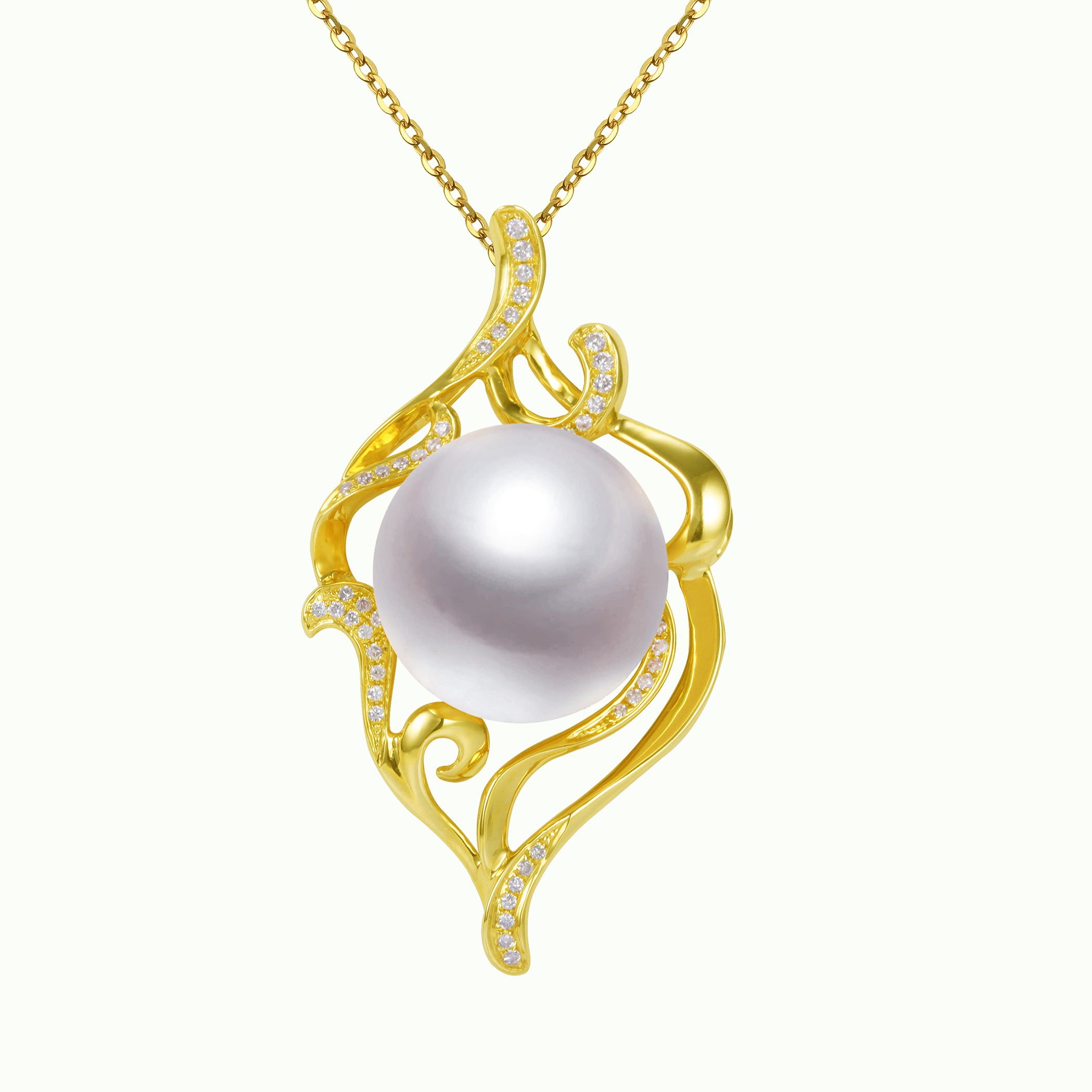 G18K Diamonds Mystical Pearl Necklace
