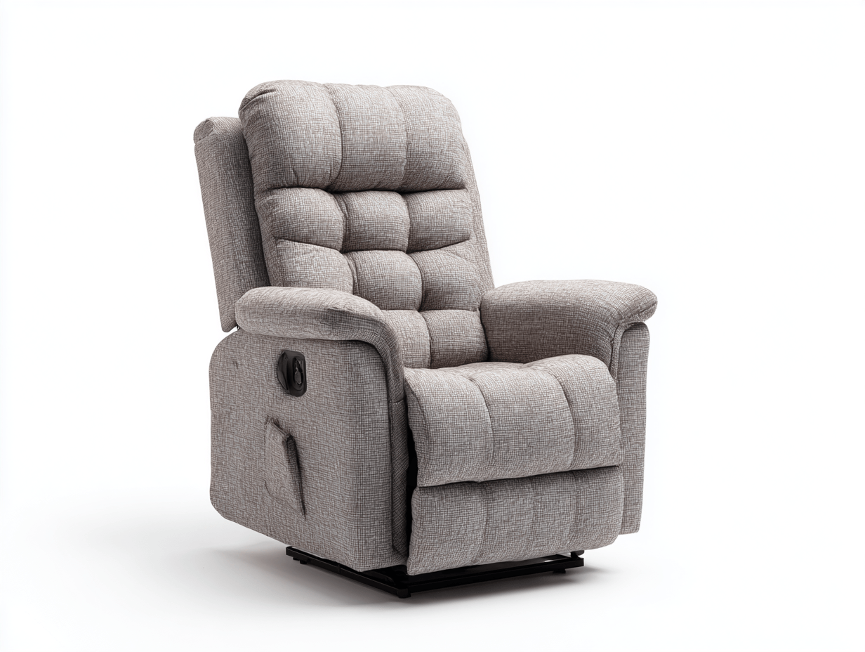 Fauteuil – stof – grijs – handmatig verstelbaar