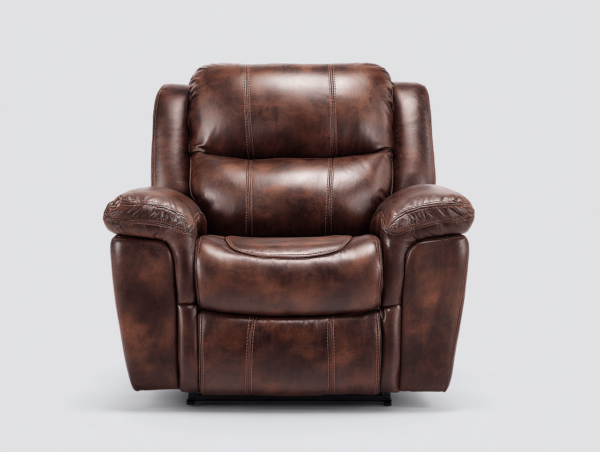 Fauteuil van kunstleer – donkerbruin – relaxdesign met dikke vulling