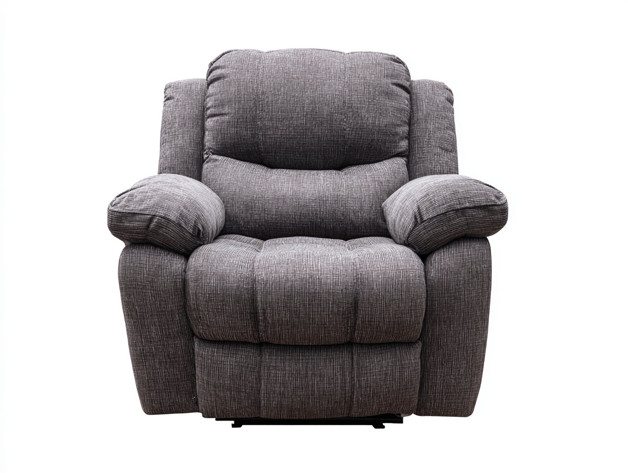 Fauteuil - stof - donkergrijs - comfortabele relaxstoel met dikke armleuningen