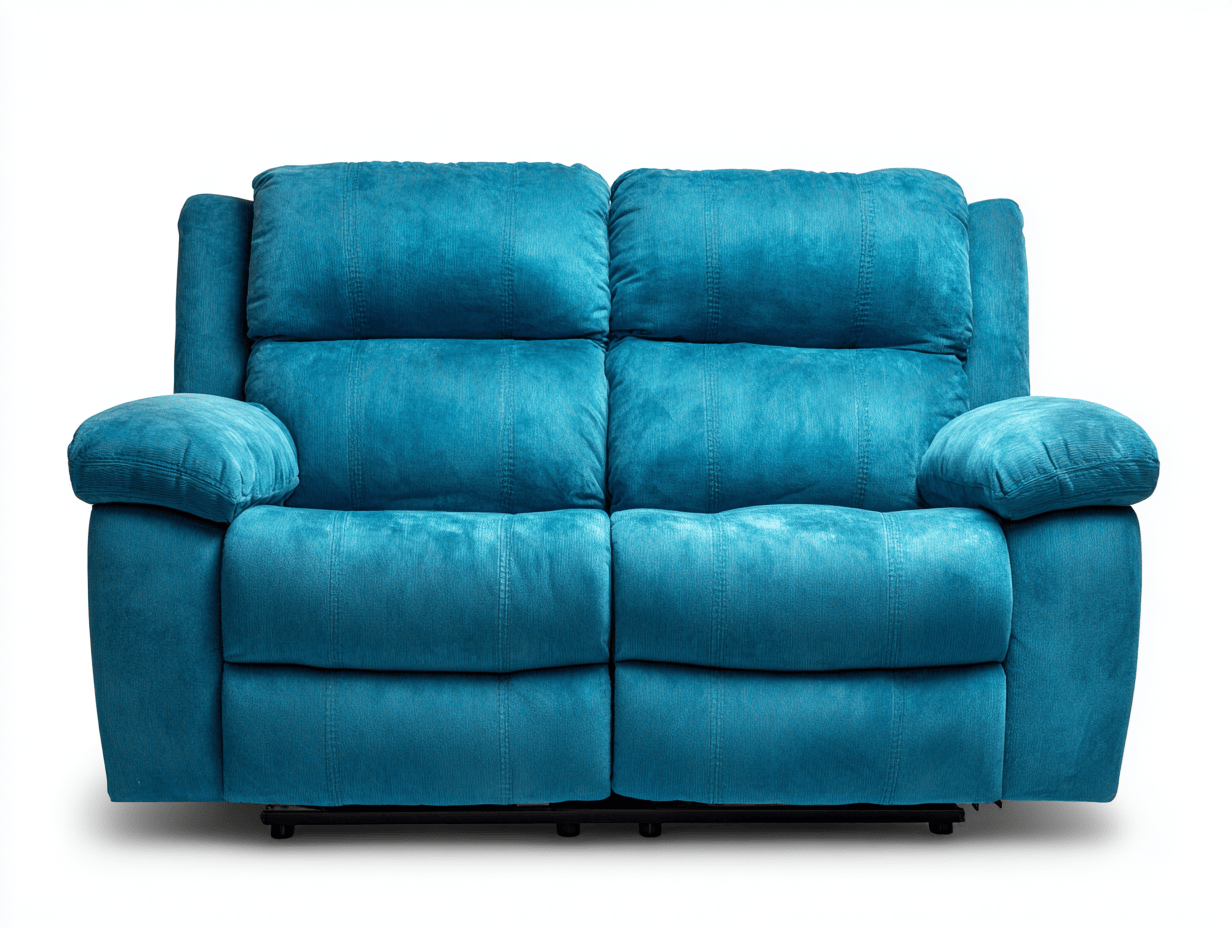 Bank 2-zitsbank – stof – turkoois – met relaxfunctie