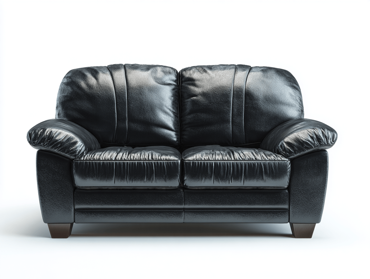 2-zitsbank – kunstleer – zwart – modern comfort ontwerp