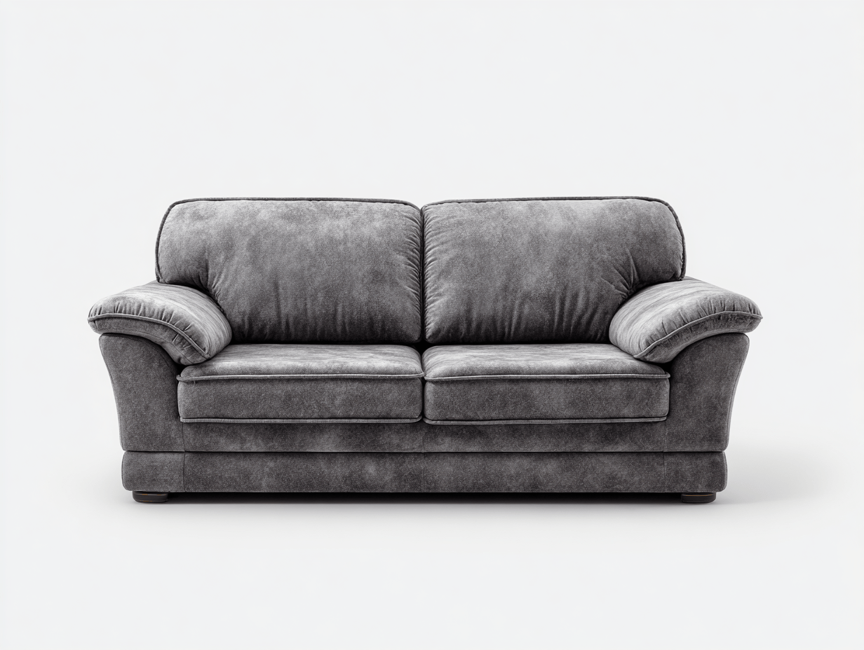 2-zitsbank – stof – grijs – modern comfort